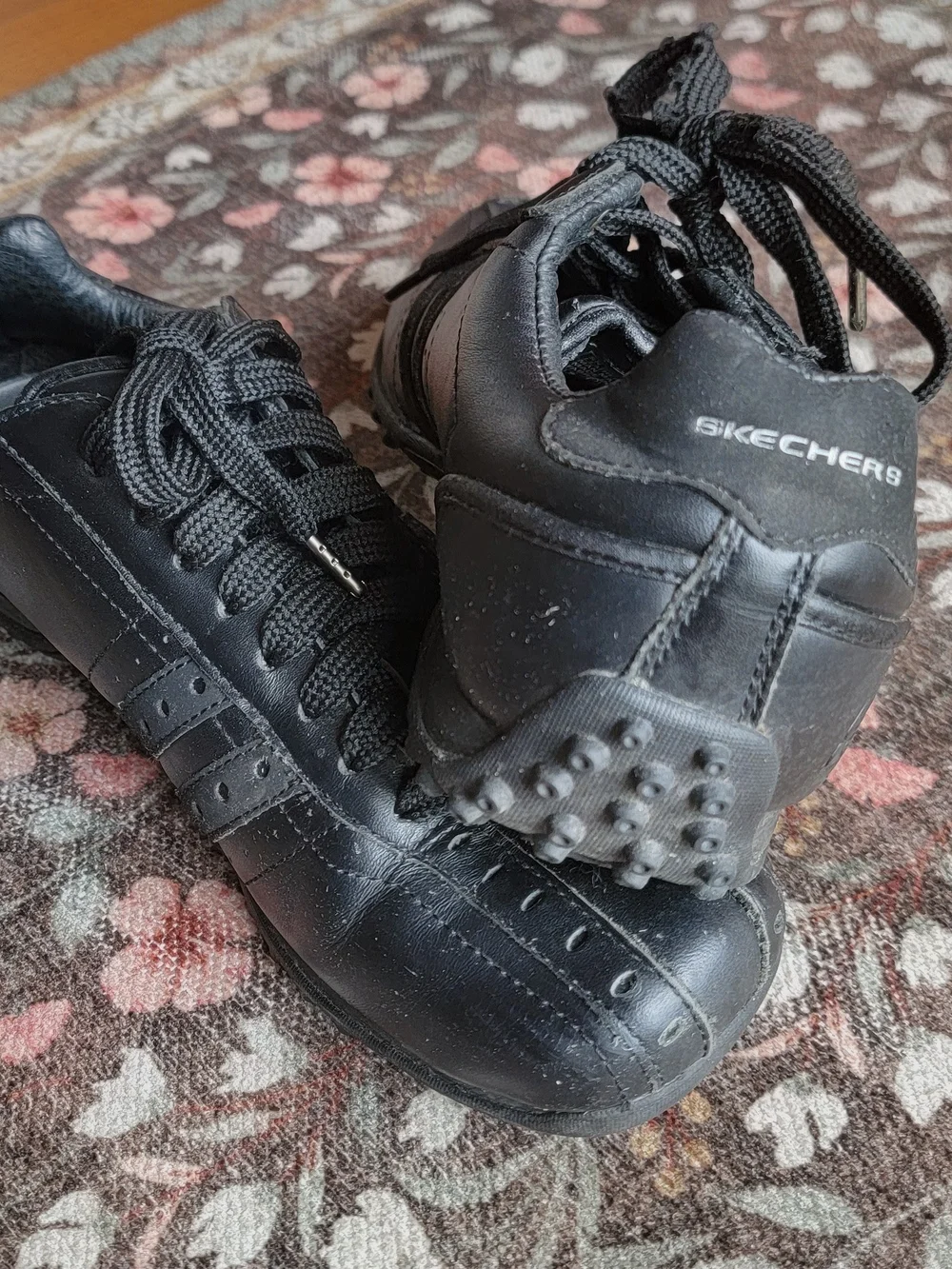 Skechers Black Lace-Up Sneaker Shoes